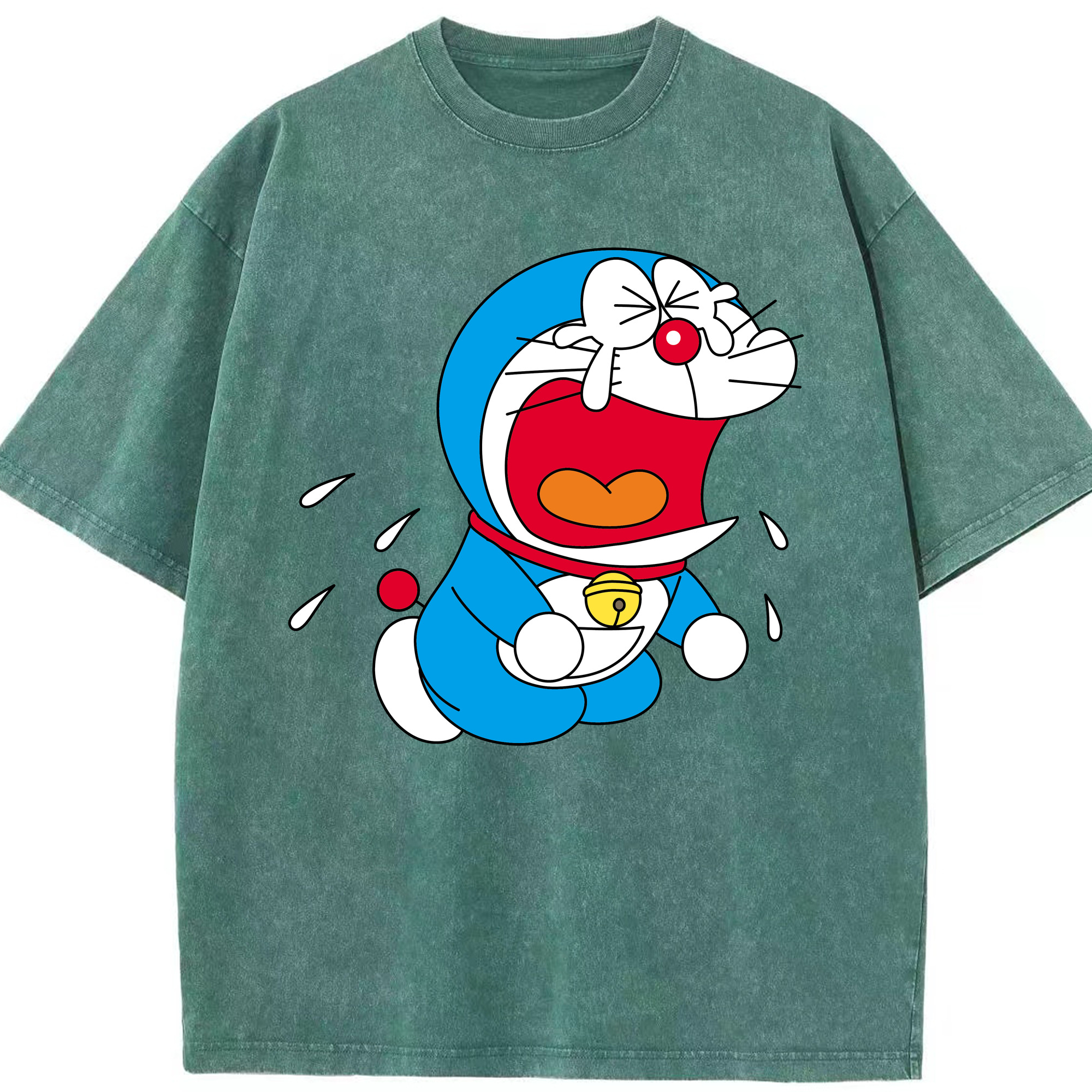 （画像用） ドラえもん Doraemon 綿100% ヴィンテージ風 半袖Tシャツ（フロントプリント）